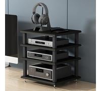 Mobile audio HIFI - Supporto multimediale AV a 4 strati con piedini ammortizzanti per giradischi e amplificatori di potenza