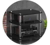 Mobile audio HIFI - Supporto per giradischi a 1/2/3/4 livelli, struttura in MDF, piedini ammortizzanti, ripiano amplificatore di potenza, rack audio per home theater e appassionati di musica