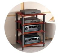 Mobile audio in MDF, con 4 ripiani per giradischi e Home Theater, per sale conferenze, supporto HIFI