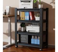 Mobile AV Media Stand con ruote Regolabile Audio Rack & Open Storage Shelf Floor Standing Multi Funzione Cabinet per lettori DVD, TV Box e console di gioco