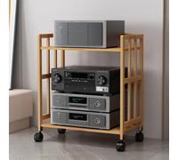 Mobile AV Moderno con Ruote, ripiano e Supporto, Adatto per Soggiorno, Gaming e Registrazione, ripiano angolare, 77x70x38 cm (30,3x27,6x15 Pollici).