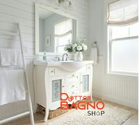 Mobile Bagno 105 cm Completo Lavabo Specchio Legno Multistrato Artigianale Made