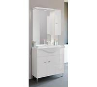 Mobile bagno 2 ante e lavabo bianco