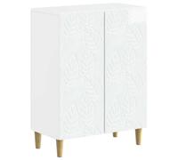 Mobile bagno 3 pezzi bianco alta lucentezza legno ingegneria | Design sottile, porte reversibili, cerniera 90°, facile manutenzione, fissaggio a parete incluso, stile moderno