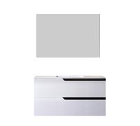 Mobile bagno 80 cm Sospeso Bianco Porcellana Boston con Specchio Rettangolare Bonussi