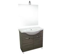 Mobile bagno 85 cm con lavabo e specchio palissandro - Antonella 16887