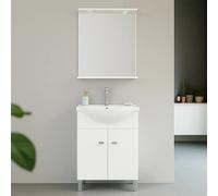 Mobile bagno a terra con specchiera e lavabo modello nadia 65cm SAVINI DUE