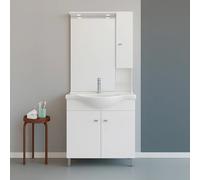 Mobile bagno a terra con specchiera e lavabo modello seria 75cm SAVINI DUE