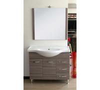 Mobile bagno 105 cm con lavabo e specchio palissandro - Antonella 16970