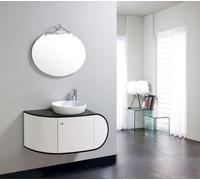 MOBILE BAGNO ARREDO BAGNO COMPLETO PENSILE 100CM BIANCO E NERO LAVABO RUBINETTO