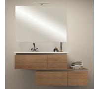 Mobile bagno arredo moderno 100+110 120 130 140 200 lavabo cassetti 5 colori E33