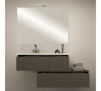 Mobile bagno arredo moderno 100+110 120 130 140 200 lavabo cassetti 5 colori E88