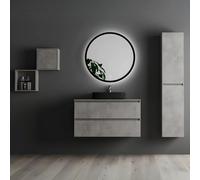 Mobile bagno composizione completa modello London 02 con speccho colonna cubotti