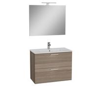 Mobile bagno con lavabo e specchio LED sospeso Stella 80x66x42 cm cordoba Cordoba