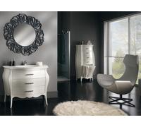 MOBILE BAGNO CON LAVABO LEGNO MASSELLO BOMBATO VARI COLORI Cassetti ammortizzati