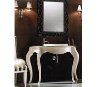 MOBILE BAGNO CONSOLLE CON LAVABO E SPECCHIO LEGNO MASSELLO BOMBATO VARI COLORI