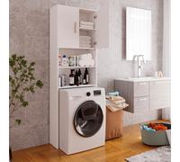 Mobile bagno coprilavatrice legno Mobili lavanderia bianco ripiano e pensile