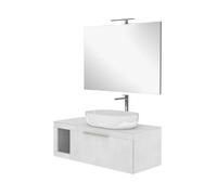 MOBILE BAGNO DECOR BAGNO "TIZIANO" COLORE GRIGIO CIELO, 110 CM