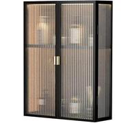 Mobile Bagno Domestico Montato A Parete, Armadio Multiuso di Stoccaggio sopra Il Gabinetto Cosmetici Profumi Scatola di Stoccaggio con Porte in Vetro,N(Size:40x14x53cm)