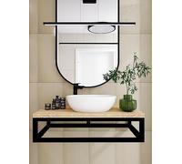 Mobile Bagno in Legno di Frassino 95x45x22cm - Base per Lavabo - Stile Loft
