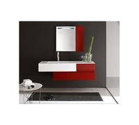 MOBILE BAGNO LACCATO ARREDO BAGNO COMPLETO PENSILE 110CM LAVABO CERAMICA DESIGN