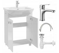 Mobile bagno Mila con lavabo 60 cm bianco lucido