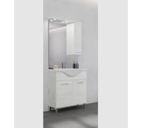 MOBILE BAGNO SAVINI DUE RUBINO A TERRA 75 CM ROVERE BIANCO