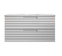 Mobile bagno sospeso 100 cm Bianco ondulato Denver Senza Specchio Bonussi