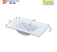 Mobile Bagno Sospeso 2 Cassetti Bianco Lucido Lavabo Specchio Colonna Sospesa