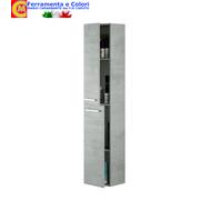 Mobile Bagno Sospeso 2 Cassetti Grigio Cemento Lavabo Colonna Sospesa Scarpiera