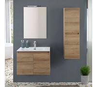 Mobile bagno sospeso 70 cm rovere africa con 2 ante soft-close Kleo