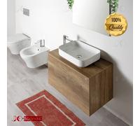 Mobile Bagno Sospeso 70x45 con cassettone in legno e vano sifone KLARA70