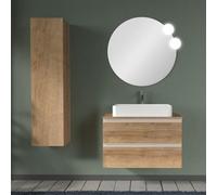 Mobile bagno sospeso 80 cm linea Master rovere miele per lavabi da appoggio