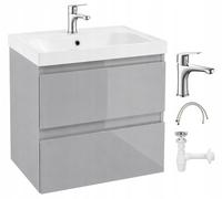 Mobile bagno sospeso con lavabo e rubinetto 60 cm
