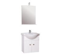 Unbranded Apparel Mobile bagno sospeso Emma 58 con specchio bianco