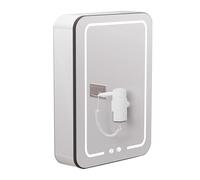 Mobile Bagno Specchio con Luce Alluminio Specchio Contenitore Bagno con Luce LED Angoli Arrotondati è Necessario Prevedere Il Cablaggio Adatto per Portaspazzolini, Pettini, Bagnoschiuma(B,55*13*70cm)