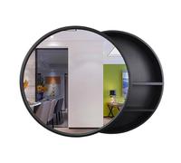 Mobile Bagno Specchio Contenitore Materiale in Legno Massello Armadietto Bagno con Ante a Specchio Ante Scorrevoli Adatto per Asciugamani, Prodotti per la Cura Della Pelle(A,50 * 13.5 * 50cm)