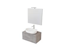 MOBILE BAGNO "TINTORETTO" CEMENTO, 80 CM