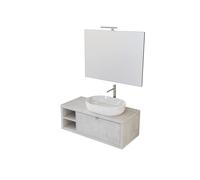 MOBILE BAGNO "TINTORETTO" GRIGIO CHIARO, 110 CM