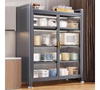 Mobile Bar da Cucina con Spazio di Archiviazione, Ripiani e Piedini Regolabili in Altezza, Scaffale Stretto a 4 Ripiani for Utensili da Cucina, Forno a Microonde, Libri