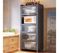 Mobile Bar For Spazi Stretti, Mobile Contenitore Da Cucina Con Ripiano For Microonde, Scaffale For Panettiere Con Foro Filettato