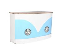 Mobile bar Home ESPRIT Bianco Marrone Turchese 157 x 52 x 90 cm