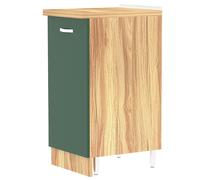 Mobile Base Cucina Componibile Minimal Colore Verde con 1 Anta e 2 Scomparti