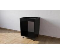 Mobile Base Forno da 60 cm, di Colore Nero con Le Seguenti Misure: l=60, h72, P=55 cm spedizione in Kit, con pattina. Altezza compresa di Piedini 82 cm