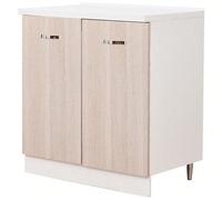 Mobile Base per Cucina Componibile, Mobiletto con Struttura in Legno Robusta e Resistente, Colore Olmo, Maniglia con Finitura Cromata, Design Moderno Dona alla tua casa un aspetto moderno e luminoso, 