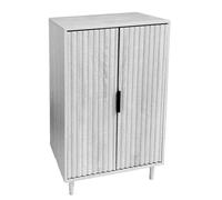 MOBILE BASSO ARMADIO 2 ANTE RIPIANI CUCINA SALOTTO ROVERE LEGNO BIANCO 6040h80