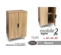 MOBILE BASSO ARMADIO ANTE RIPIANI CUCINA SALOTTO ROVERE LEGNO MODERNO 6040h80