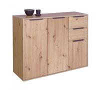 Mobile basso contenitore multiuso 3 Ante e 2 Cassetti Rovere Artisan