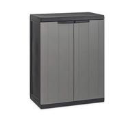 Mobile Basso in Resina Bios Midi Warm Grey Black 65 x 37 x 85 cm