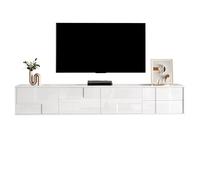 Mobile basso per TV, bianco, 170 cm, lucido, sospeso/verticale, 3 ante, 2 cassetti